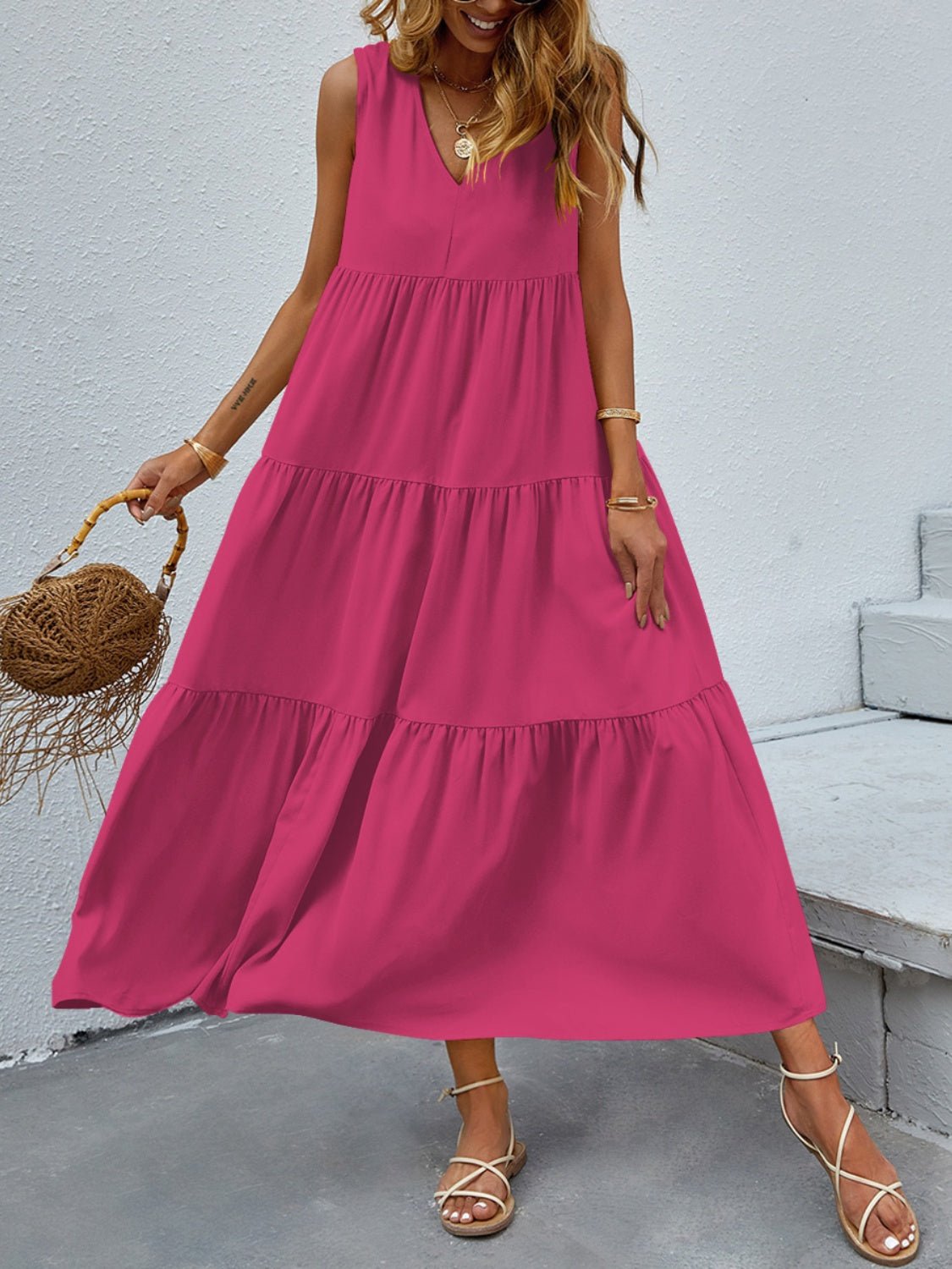 FAM - FAM Tiered V - Neck Sleeveless Dress - GirlyBayMaxi DressesFAM - FAM Tiered V - Neck Sleeveless Dress100100481841300SBlackGirlyBayFAM - FAM Tiered V - Neck Sleeveless Dress