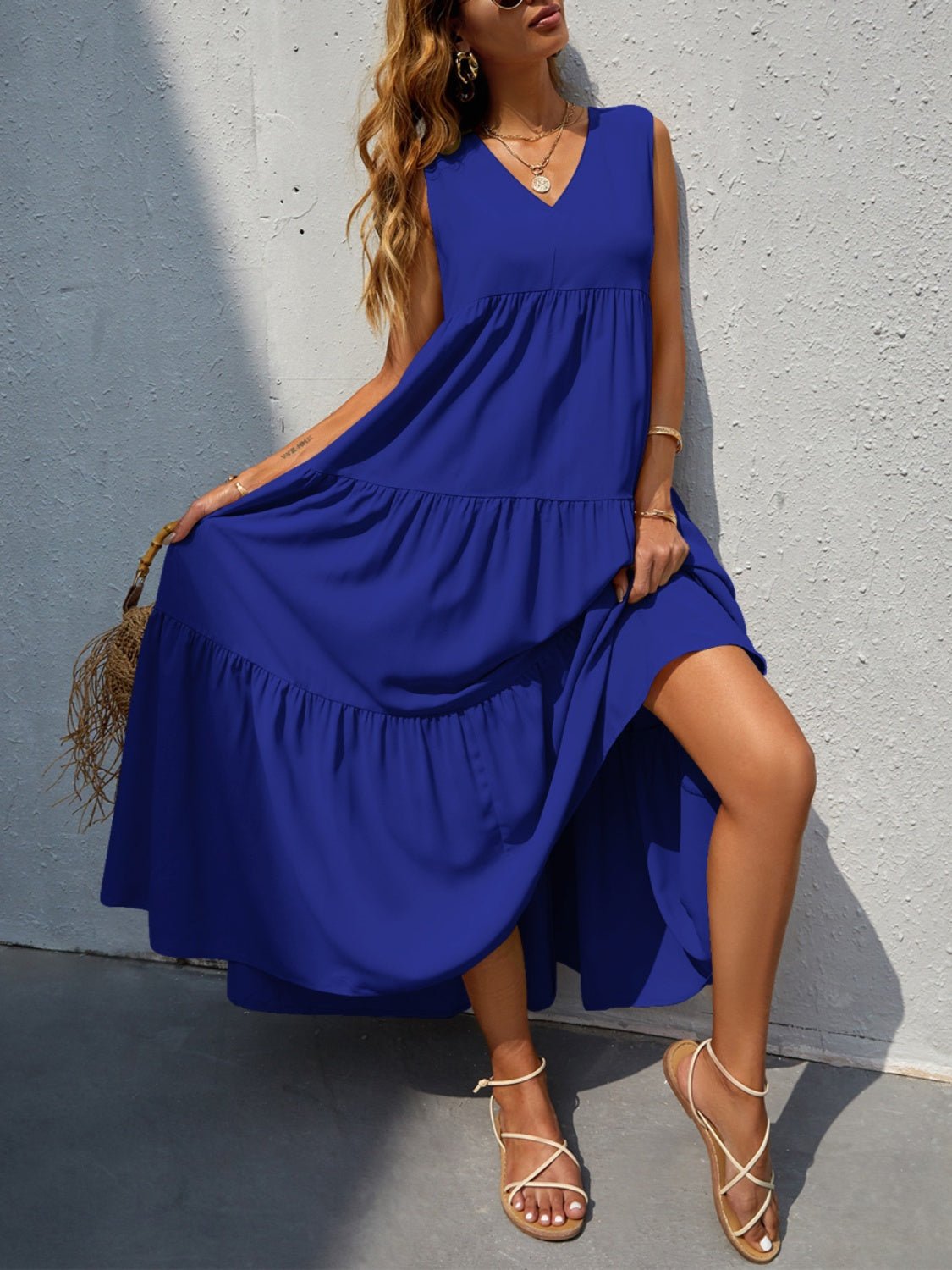 FAM - FAM Tiered V - Neck Sleeveless Dress - GirlyBayMaxi DressesFAM - FAM Tiered V - Neck Sleeveless Dress100100481841300SBlackGirlyBayFAM - FAM Tiered V - Neck Sleeveless Dress