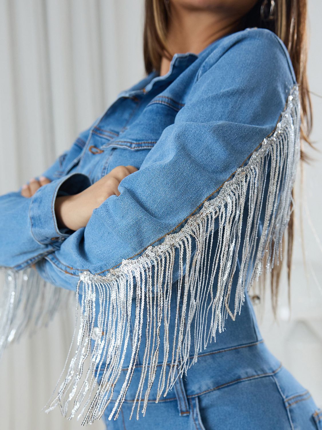 Fringe Half Button Long Sleeve Denim Jumpsuit - GirlyBayJeans & DenimFringe Half Button Long Sleeve Denim Jumpsuit100100192381870SMediumGirlyBayFringe Half Button Long Sleeve Denim Jumpsuit