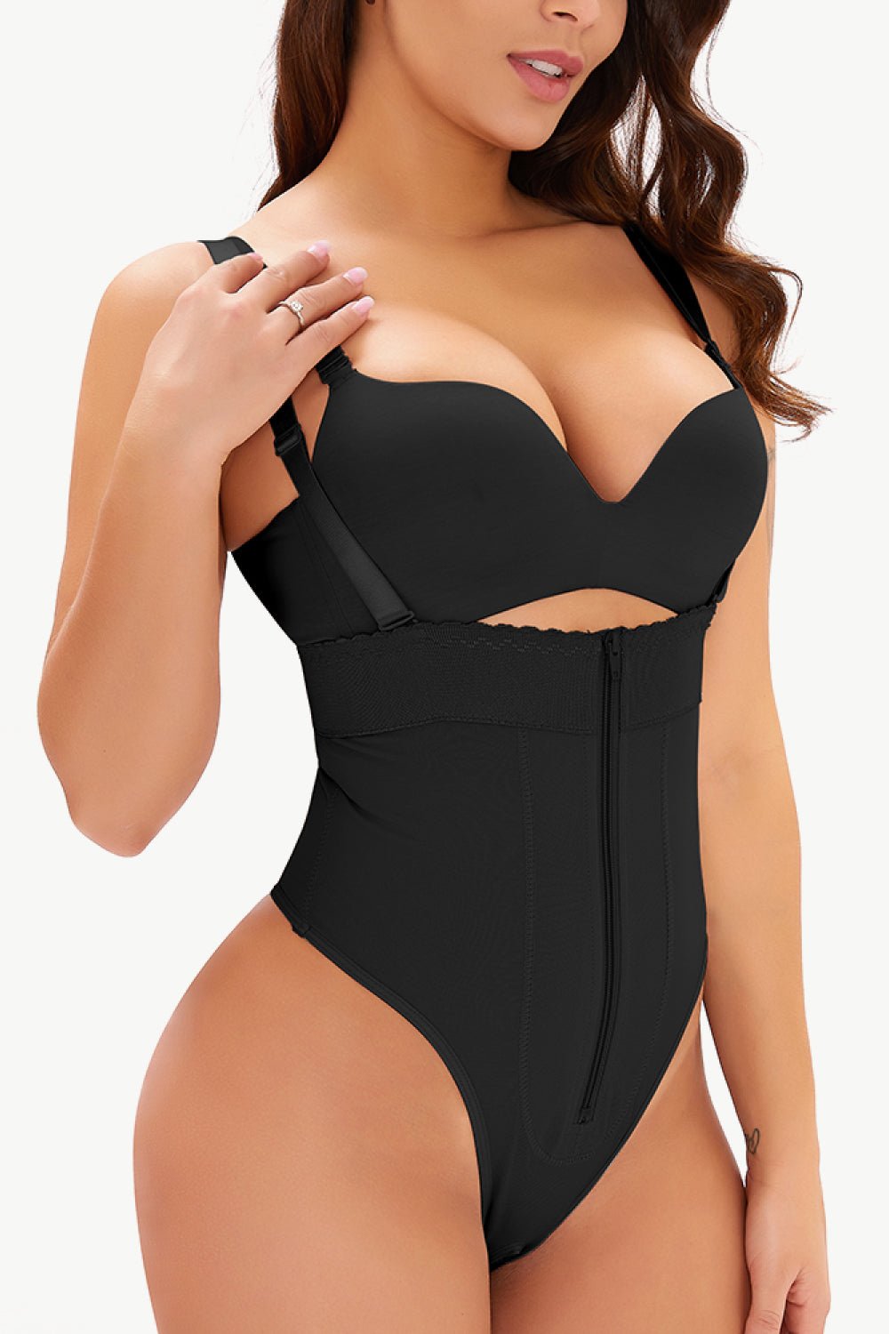 Full Size Adjustable Strap Zip - Up Shaping Bodysuit - GirlyBayLoungewear & UnderwearFull Size Adjustable Strap Zip - Up Shaping Bodysuit100100053396131SBlackGirlyBayFull Size Adjustable Strap Zip - Up Shaping Bodysuit