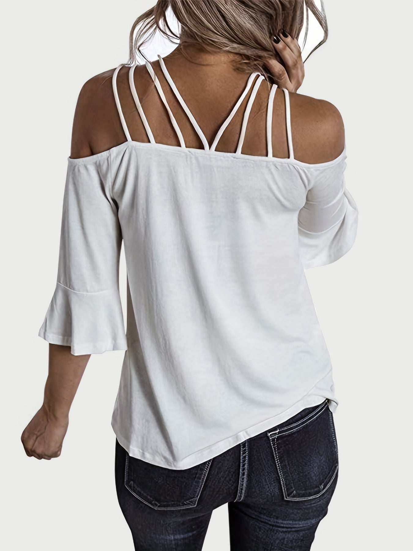 Full Size Cold Shoulder Three - Quarter Sleeve Blouse - GirlyBayShirtFull Size Cold Shoulder Three - Quarter Sleeve Blouse100100494124298SWhiteGirlyBayFull Size Cold Shoulder Three - Quarter Sleeve Blouse