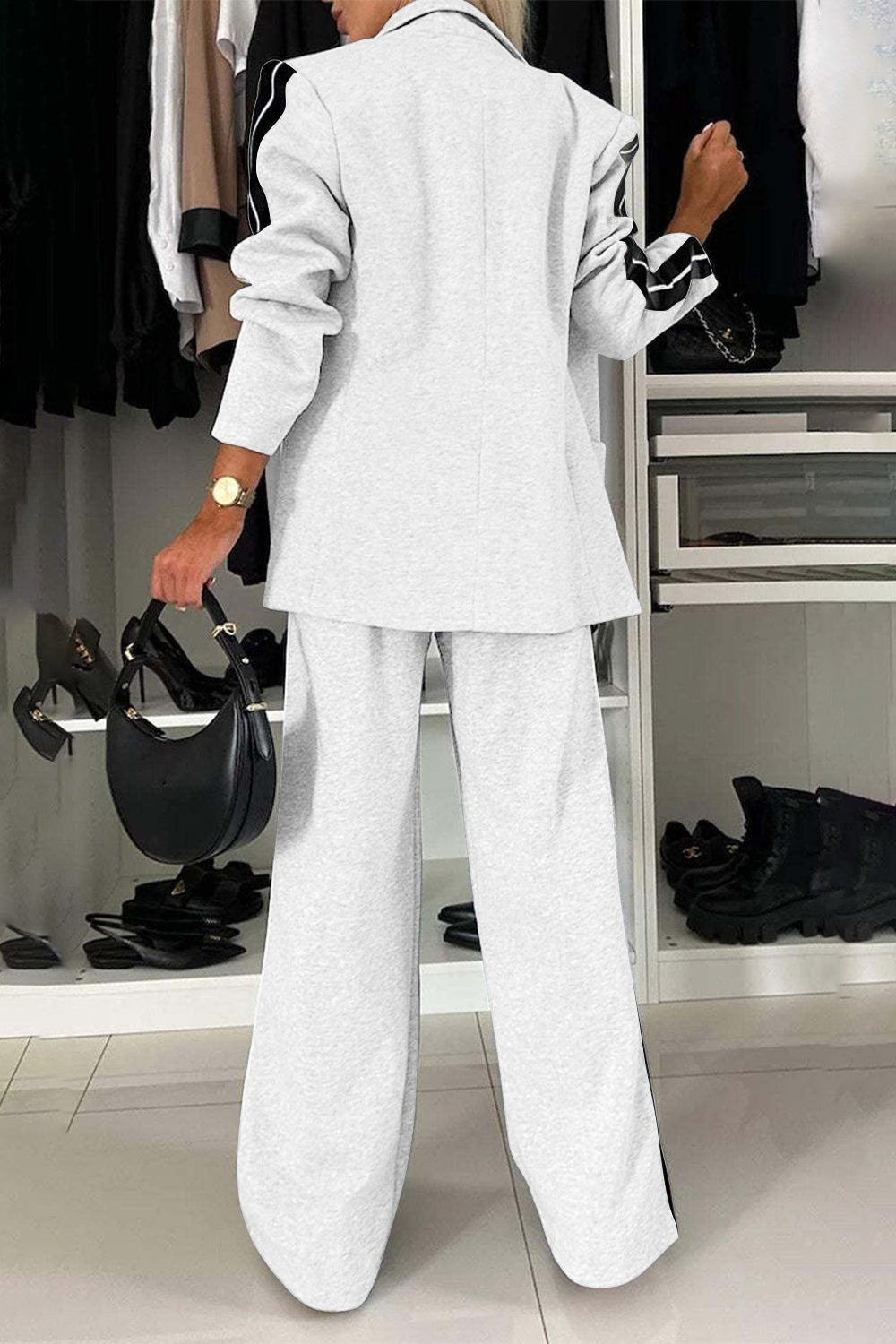 Full Size Contrast Lapel Collar Top and Pants Set - GirlyBayFull Size Contrast Lapel Collar Top and Pants Set100100243041361SWhiteGirlyBayFull Size Contrast Lapel Collar Top and Pants Set