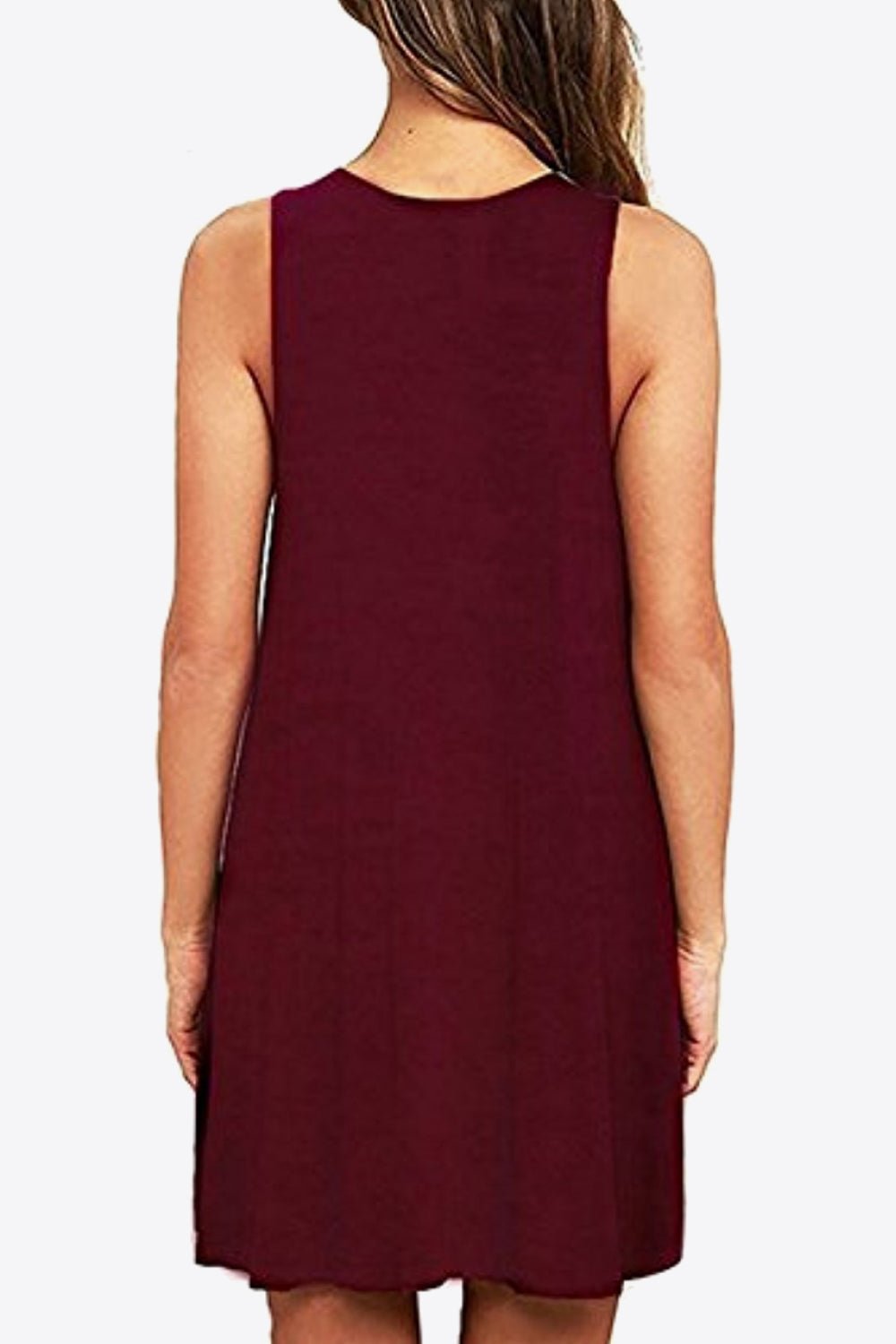 Full Size Round Neck Sleeveless Dress with PocketsCasual DressesTrendsiGirlyBayA&D