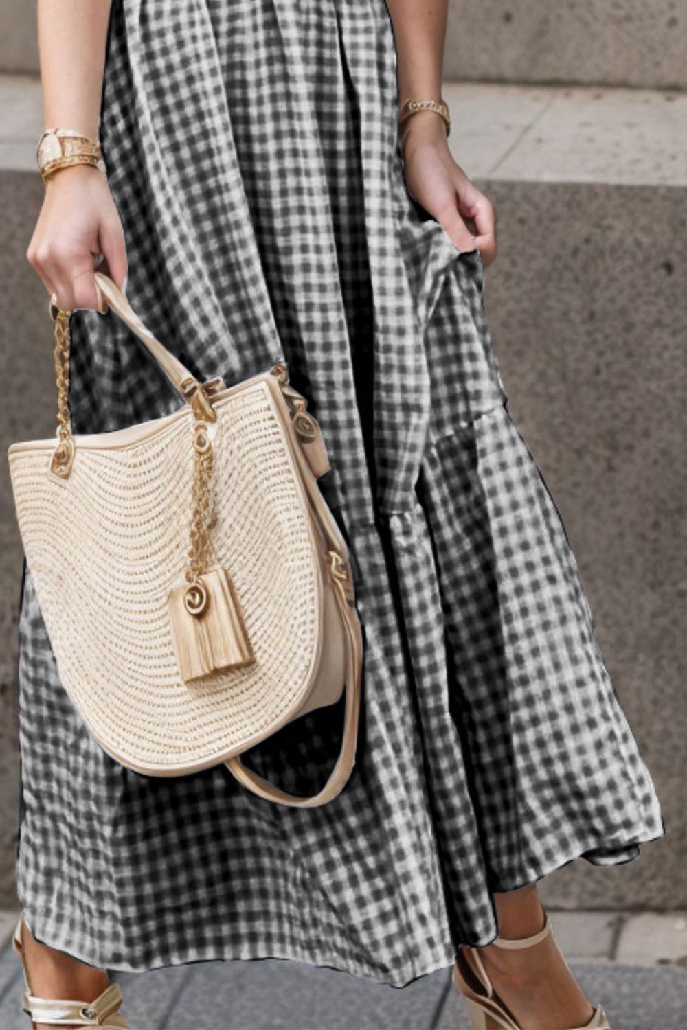 Full Size Smocked Ruffled Plaid Ruffle Hem Dress - GirlyBayFull Size Smocked Ruffled Plaid Ruffle Hem Dress100100017331721SBlackGirlyBayFull Size Smocked Ruffled Plaid Ruffle Hem Dress