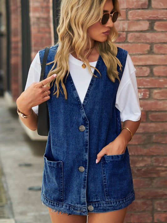 Full Size V - Neck Button Up Denim Vest - GirlyBayJeans & DenimFull Size V - Neck Button Up Denim Vest100100548451261SMediumGirlyBayFull Size V - Neck Button Up Denim Vest