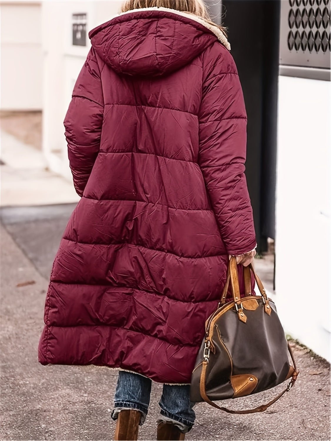 Full Size Zip Up Sherpa Hooded Coat - GirlyBayPlus Size ClothesFull Size Zip Up Sherpa Hooded Coat100100219171096SBurgundyGirlyBayFull Size Zip Up Sherpa Hooded Coat