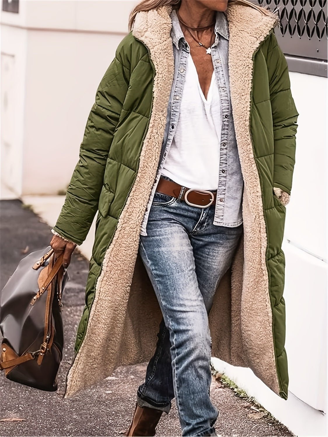 Full Size Zip Up Sherpa Hooded Coat - GirlyBayPlus Size ClothesFull Size Zip Up Sherpa Hooded Coat100100219171699SMatcha GreenGirlyBayFull Size Zip Up Sherpa Hooded Coat