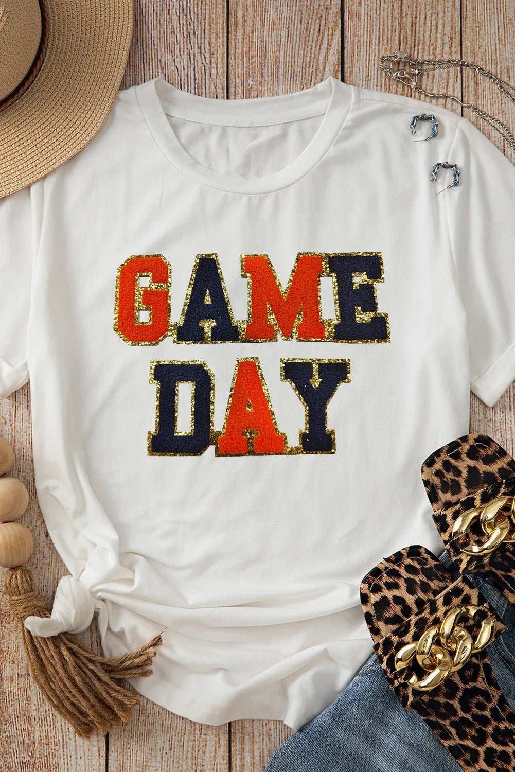 GAME DAY Round Neck Short Sleeve T-Shirt - GirlyBayT-ShirtGAME DAY Round Neck Short Sleeve T-Shirt100100750251513SWhiteGirlyBayGAME DAY Round Neck Short Sleeve T-Shirt