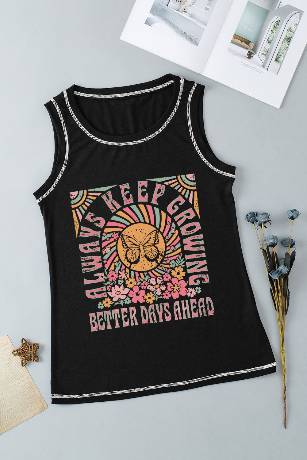 Graphic Round Neck Tank - GirlyBayGraphic Round Neck Tank100100906501266SBlackGirlyBayGraphic Round Neck Tank