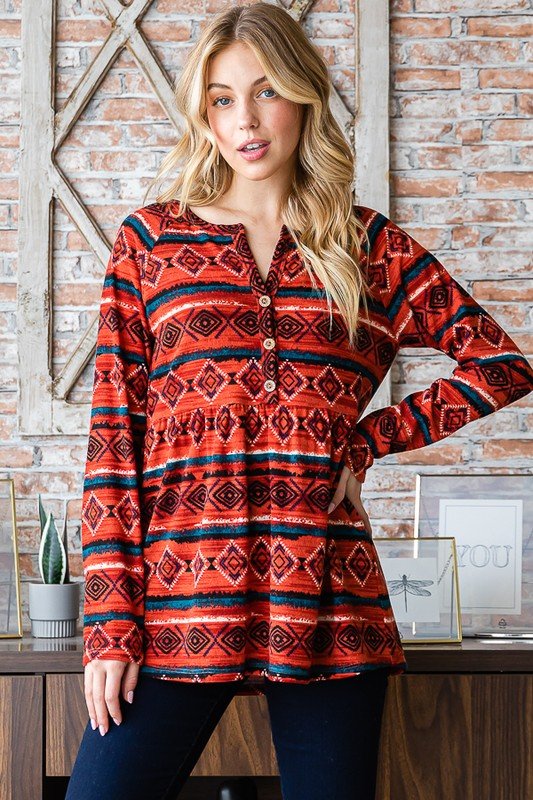 Heimish Full Size Geometric Button Detail Long Sleeve Babydoll Top - GirlyBayHeimish Full Size Geometric Button Detail Long Sleeve Babydoll Top100100190991357SScarletGirlyBayHeimish Full Size Geometric Button Detail Long Sleeve Babydoll Top