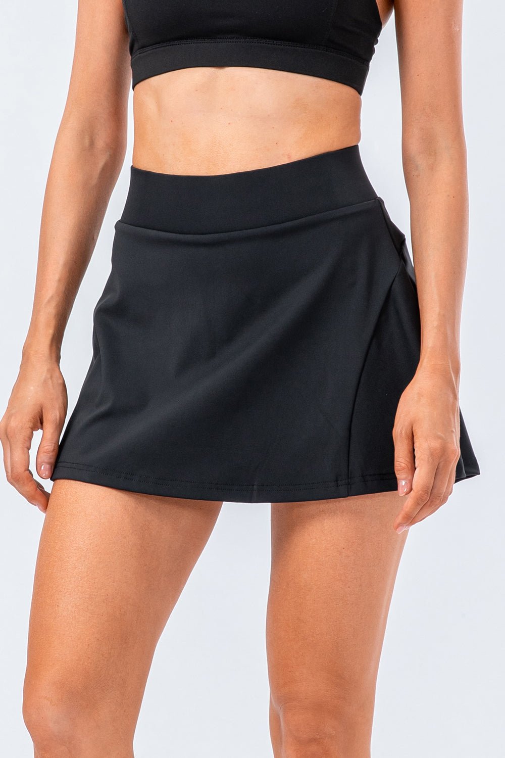 High Waist Pleated Active Skirt - GirlyBayActivewearHigh Waist Pleated Active Skirt100100430461666XSBlackGirlyBayHigh Waist Pleated Active Skirt