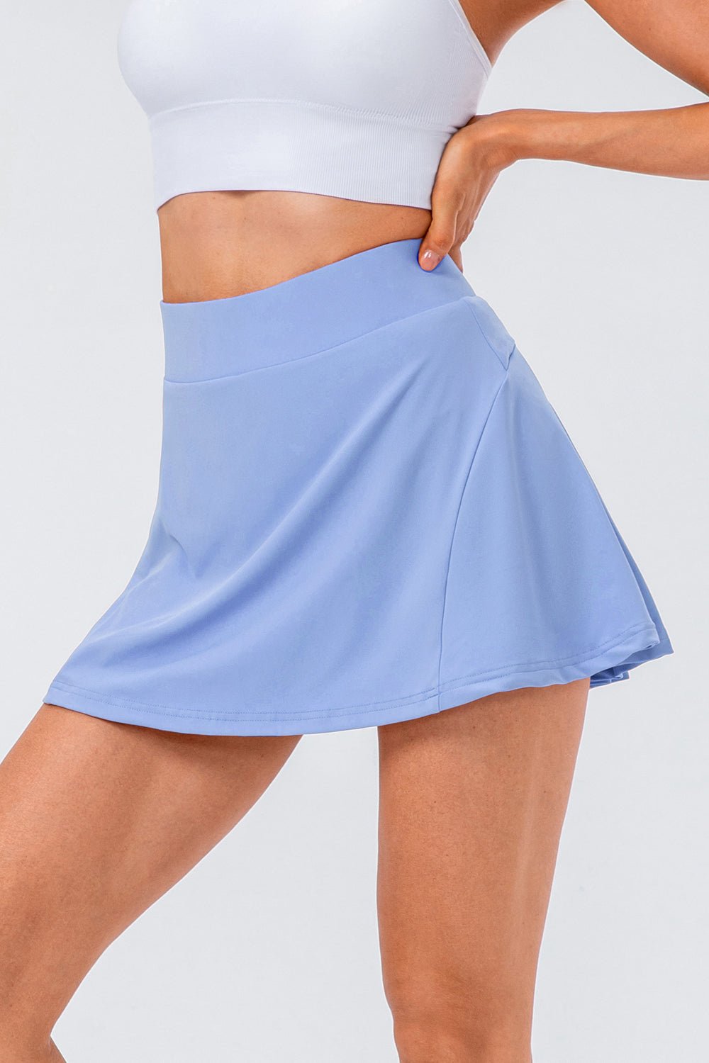 High Waist Pleated Active Skirt - GirlyBayActivewearHigh Waist Pleated Active Skirt100100430468854SLight BlueGirlyBayHigh Waist Pleated Active Skirt