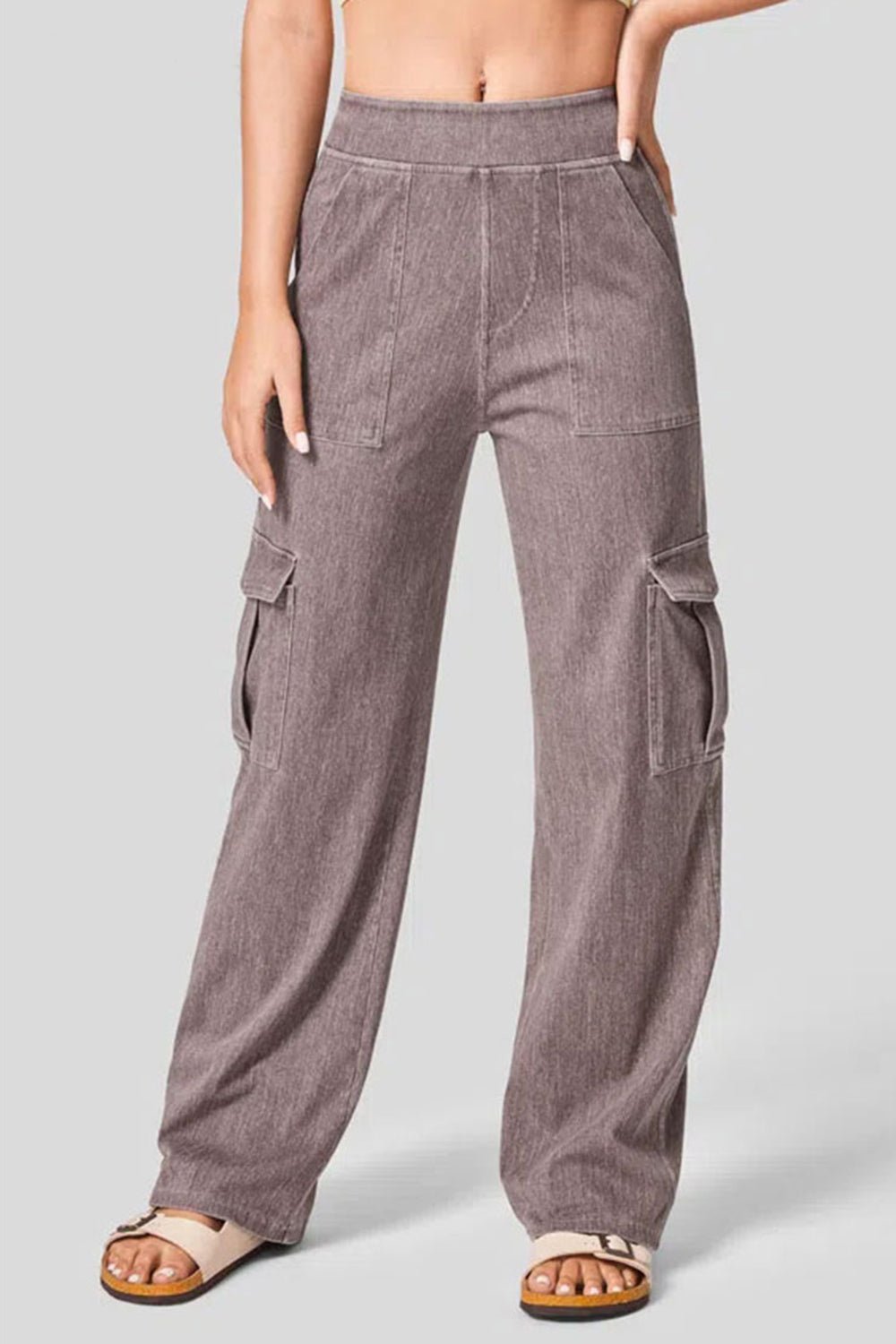 High Waist Straight Leg Cargo Jeans - GirlyBayJeans & DenimHigh Waist Straight Leg Cargo Jeans100100901236139XSMochaGirlyBayHigh Waist Straight Leg Cargo Jeans