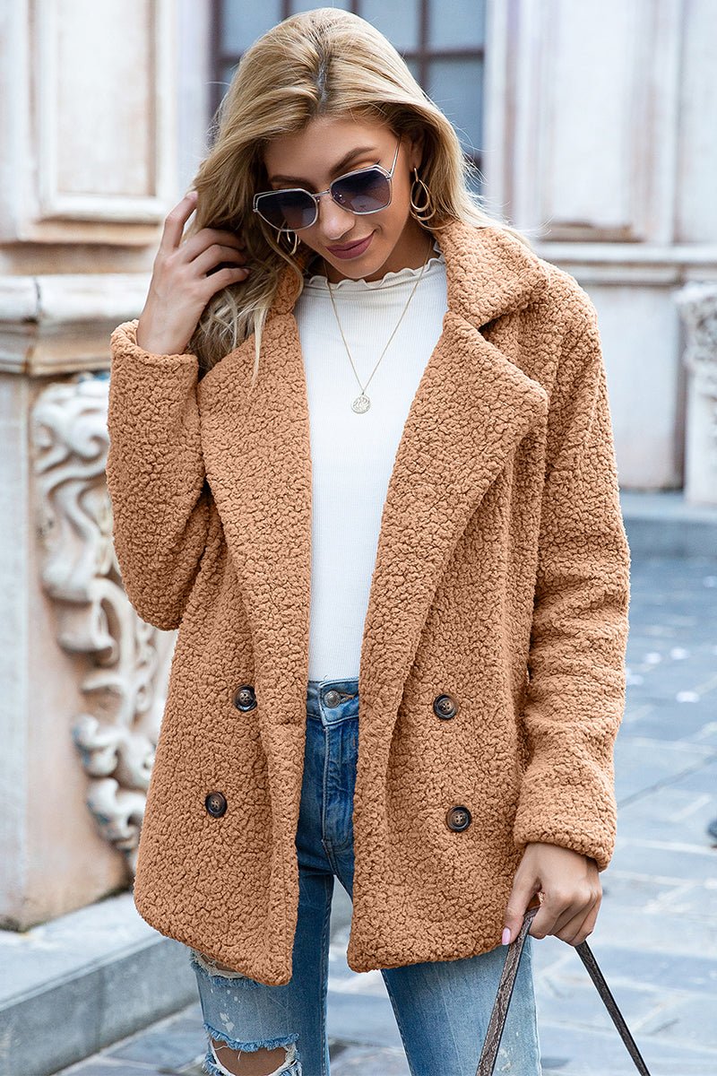 Ivy Lane Full Size Lapel Collar Sherpa Coat - GirlyBayOuterwearIvy Lane Full Size Lapel Collar Sherpa Coat100100256045450SCamelGirlyBayIvy Lane Full Size Lapel Collar Sherpa Coat
