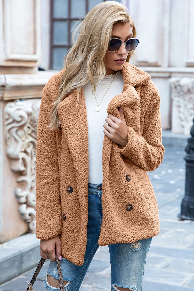 Ivy Lane Full Size Lapel Collar Sherpa Coat - GirlyBayOuterwearIvy Lane Full Size Lapel Collar Sherpa Coat100100256045450SCamelGirlyBayIvy Lane Full Size Lapel Collar Sherpa Coat
