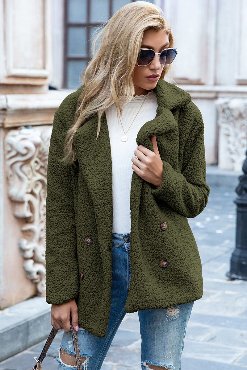 Ivy Lane Full Size Lapel Collar Sherpa Coat - GirlyBayOuterwearIvy Lane Full Size Lapel Collar Sherpa Coat100100256045941SArmy GreenGirlyBayIvy Lane Full Size Lapel Collar Sherpa Coat