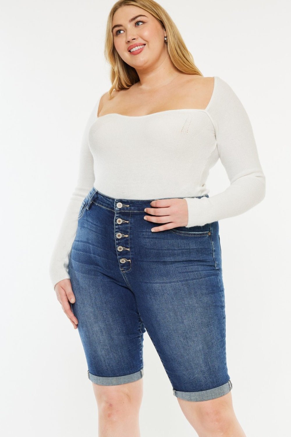 Kancan Full Size Cat's Whiskers Button Fly Denim Shorts - GirlyBayJeans & DenimKancan Full Size Cat's Whiskers Button Fly Denim Shorts1001004161919720(23)MediumGirlyBayKancan Full Size Cat's Whiskers Button Fly Denim Shorts