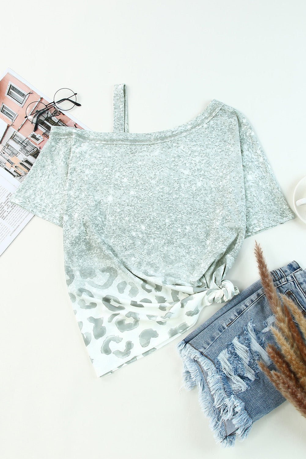 Leopard Asymmetrical Neck Cold - Shoulder Blouse - GirlyBayLeopard Asymmetrical Neck Cold - Shoulder Blouse100101756296225SCloudy BlueGirlyBayLeopard Asymmetrical Neck Cold - Shoulder Blouse