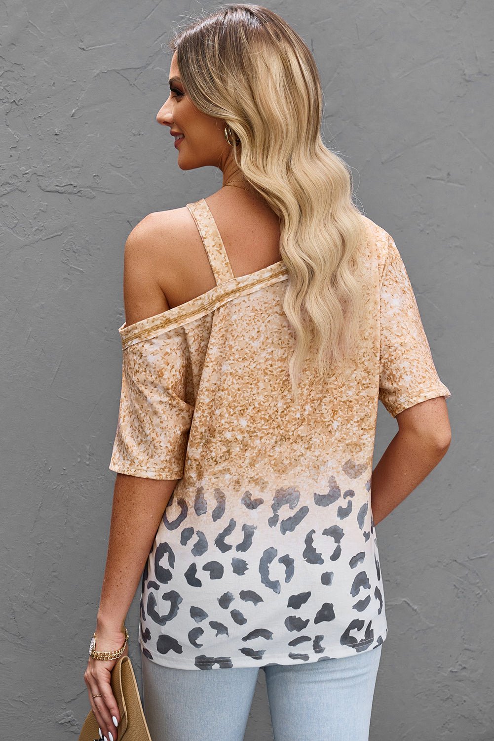 Leopard Asymmetrical Neck Cold - Shoulder Blouse - GirlyBayLeopard Asymmetrical Neck Cold - Shoulder Blouse100101756296572STanGirlyBayLeopard Asymmetrical Neck Cold - Shoulder Blouse