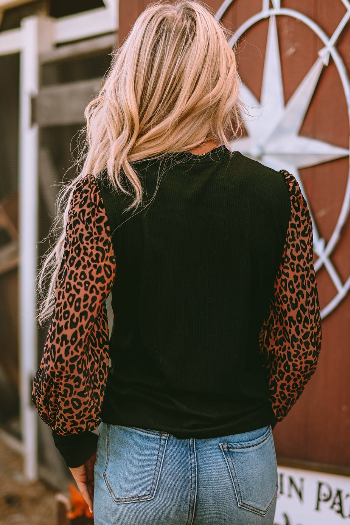 Leopard Print Long Sleeve Ribbed Knit Blouse - GirlyBayLeopard Print Long Sleeve Ribbed Knit Blouse100101017202884SBlackGirlyBayLeopard Print Long Sleeve Ribbed Knit Blouse