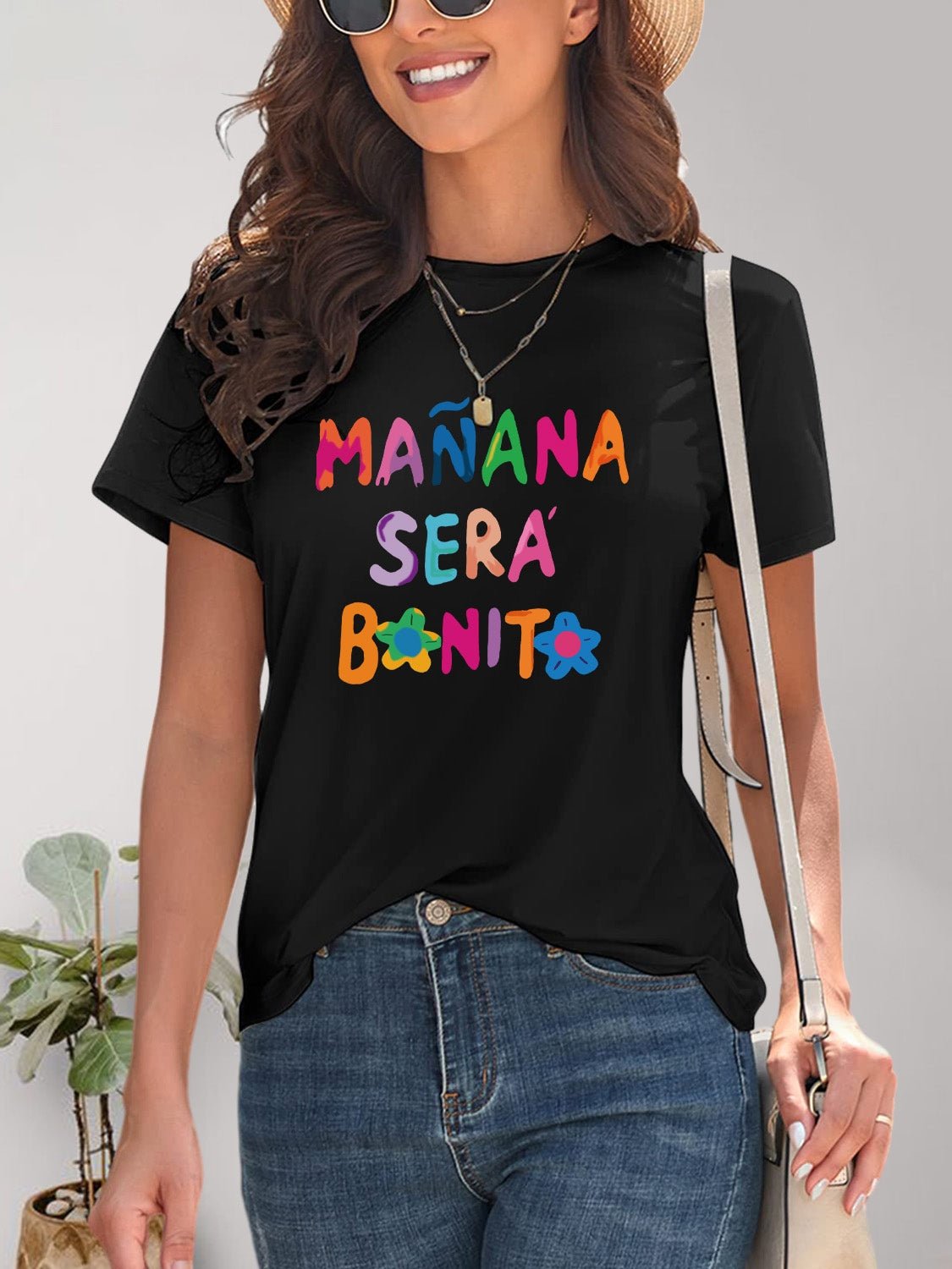 Letter Graphic Round Neck Short Sleeve T-Shirt - GirlyBayLetter Graphic Round Neck Short Sleeve T-Shirt100100919481811SBlackGirlyBayLetter Graphic Round Neck Short Sleeve T-Shirt