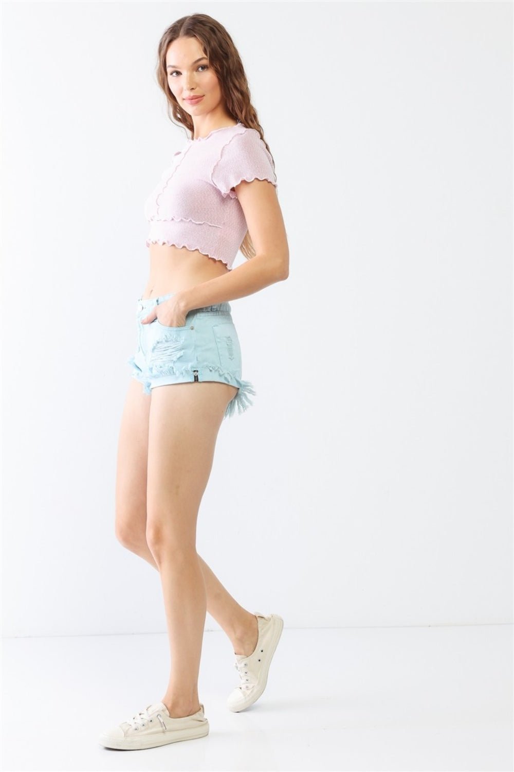 LITZ LA Distressed Ripped Denim Shorts - GirlyBayJeans & DenimLITZ LA Distressed Ripped Denim Shorts100100761051048SAquaGirlyBayLITZ LA Distressed Ripped Denim Shorts
