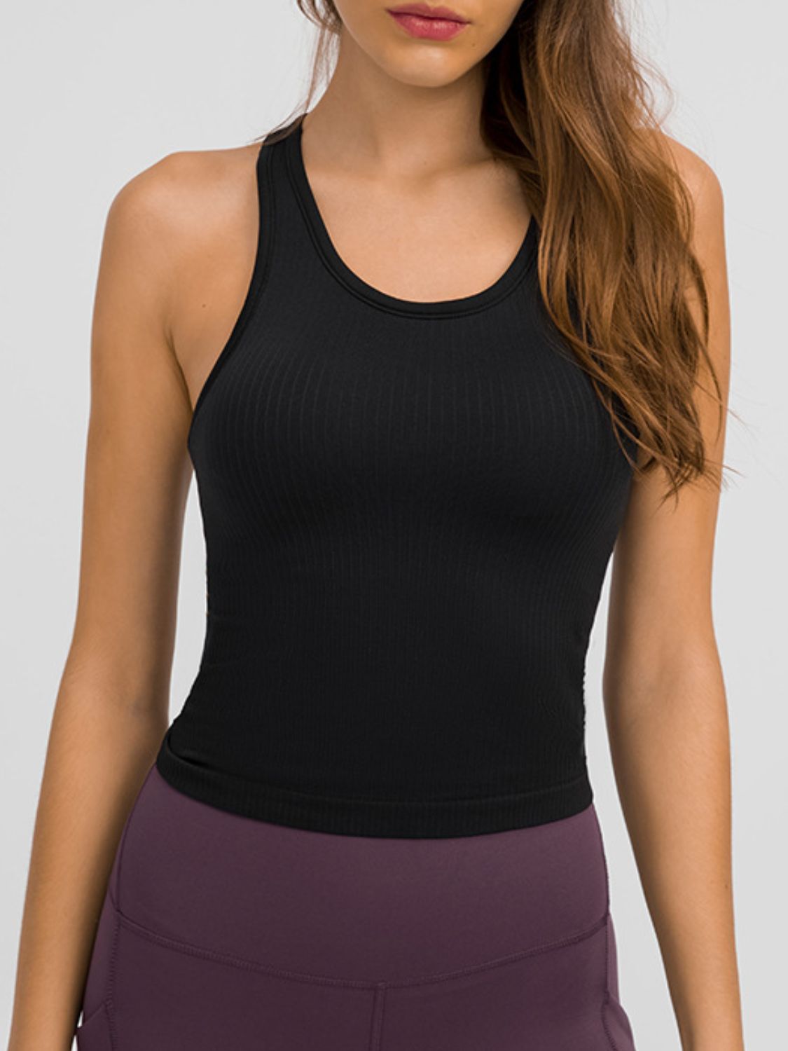 Millennia Round Neck Racerback Active Tank - GirlyBayActivewearMillennia Round Neck Racerback Active Tank1001007576726764BlackGirlyBayMillennia Round Neck Racerback Active Tank
