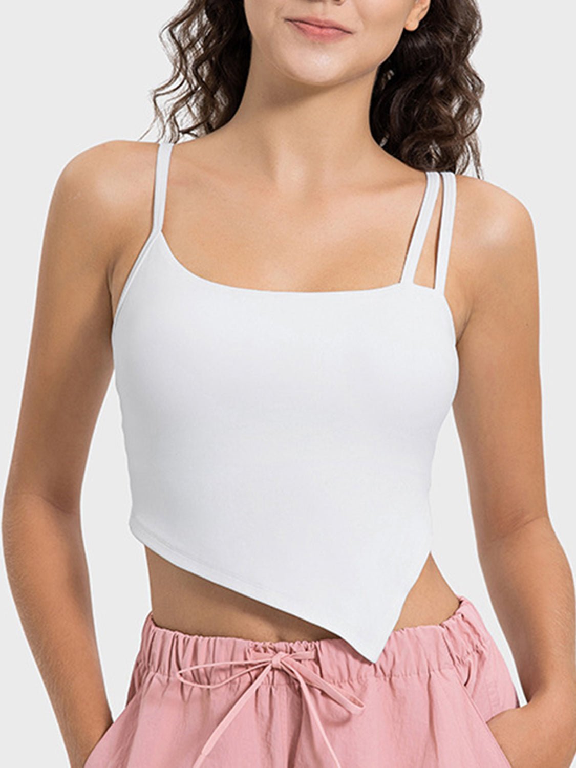 Millennia Slit Asymmetrical Neck Active Cami - GirlyBayActivewearMillennia Slit Asymmetrical Neck Active Cami1001000269369984WhiteGirlyBayMillennia Slit Asymmetrical Neck Active Cami