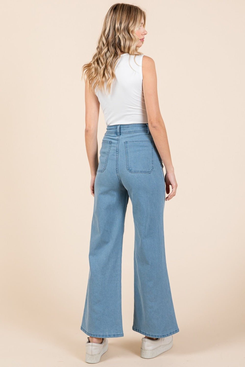 Mittoshop High Waist Wide Leg JeansJeans & DenimGirlyBayTrendsi