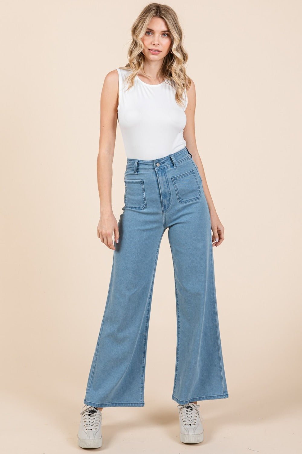 Mittoshop High Waist Wide Leg JeansJeans & DenimGirlyBayTrendsi