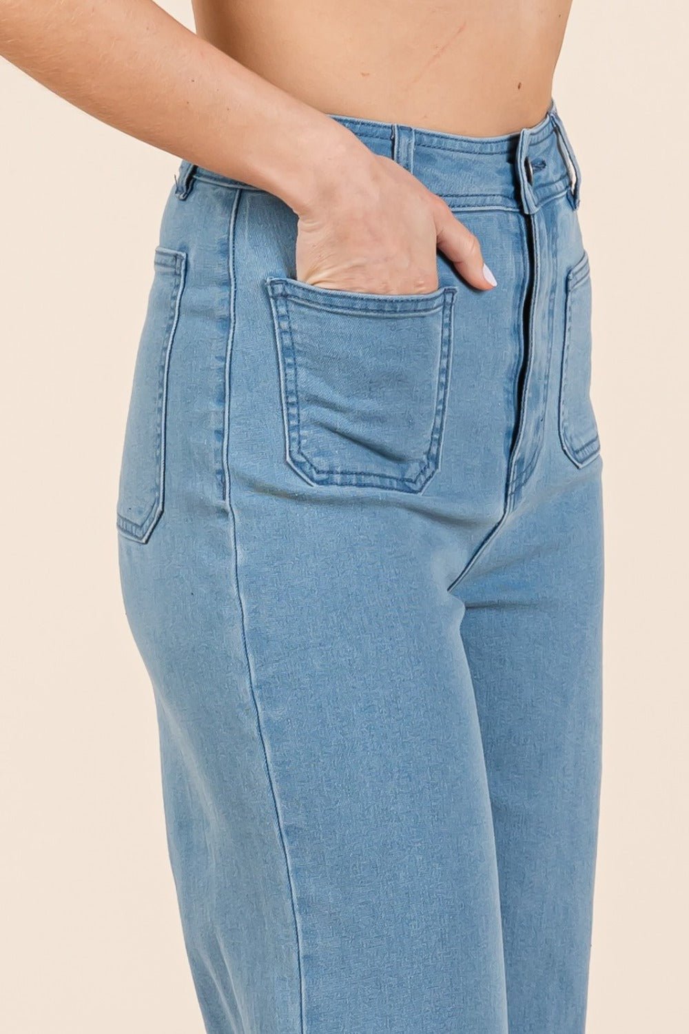 Mittoshop High Waist Wide Leg JeansJeans & DenimGirlyBayTrendsi