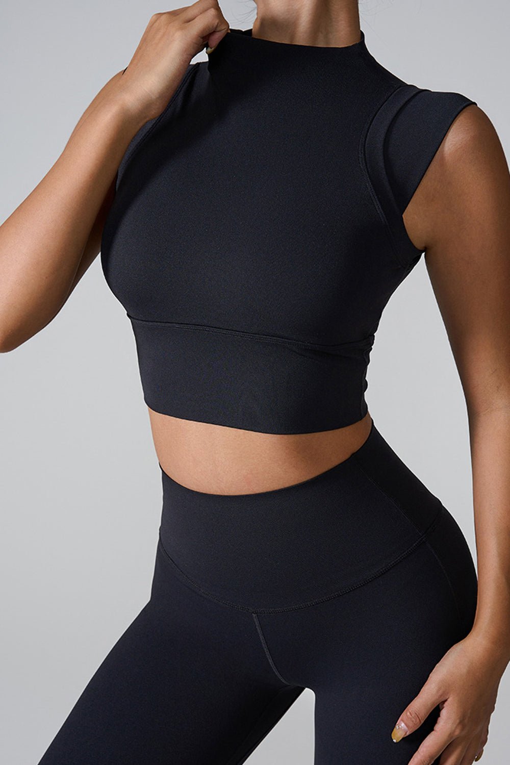 Mock Neck Active Tank - GirlyBayActivewearMock Neck Active Tank100100582991320SBlackGirlyBayMock Neck Active Tank