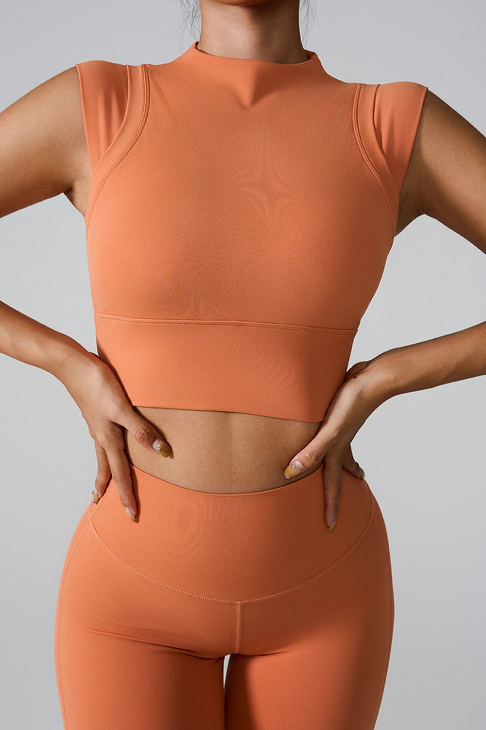 Mock Neck Active Tank - GirlyBayActivewearMock Neck Active Tank100100582992124SCaramelGirlyBayMock Neck Active Tank