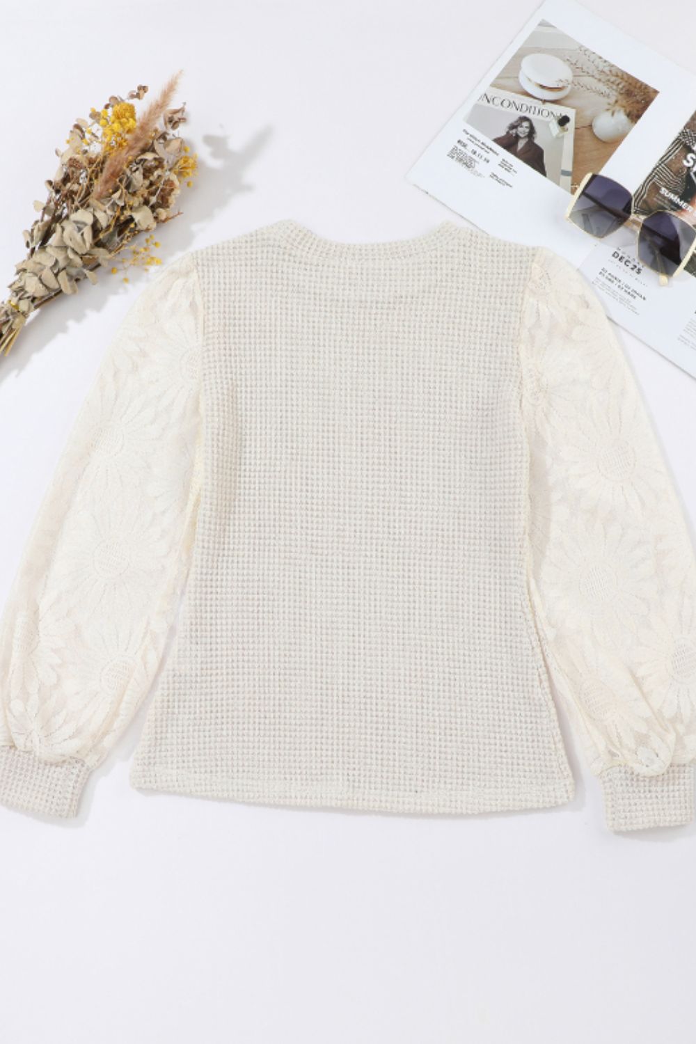 Mock Neck Lace Long Sleeve Top - GirlyBayMock Neck Lace Long Sleeve Top100100391021639SIvoryGirlyBayMock Neck Lace Long Sleeve Top