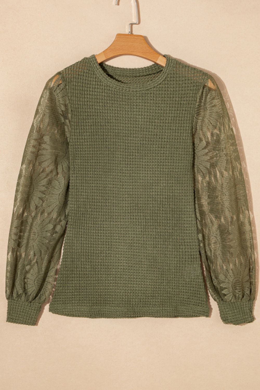 Mock Neck Lace Long Sleeve Top - GirlyBayMock Neck Lace Long Sleeve Top100100391025959SArmy GreenGirlyBayMock Neck Lace Long Sleeve Top