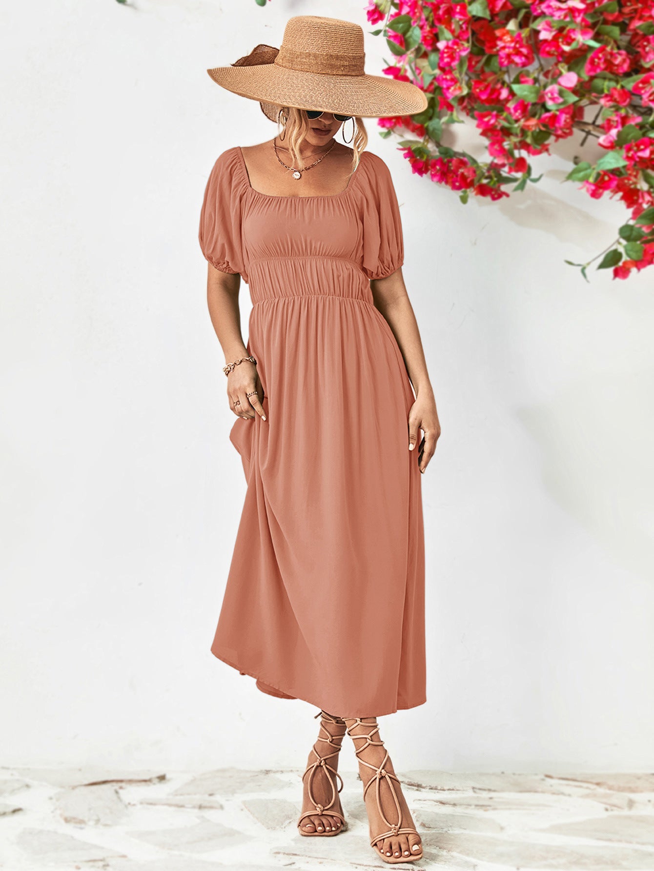 Off - Shoulder Balloon Sleeve Midi Dress - GirlyBayCocktail DressesOff - Shoulder Balloon Sleeve Midi Dress100100246454428SDusty PinkGirlyBayOff - Shoulder Balloon Sleeve Midi Dress