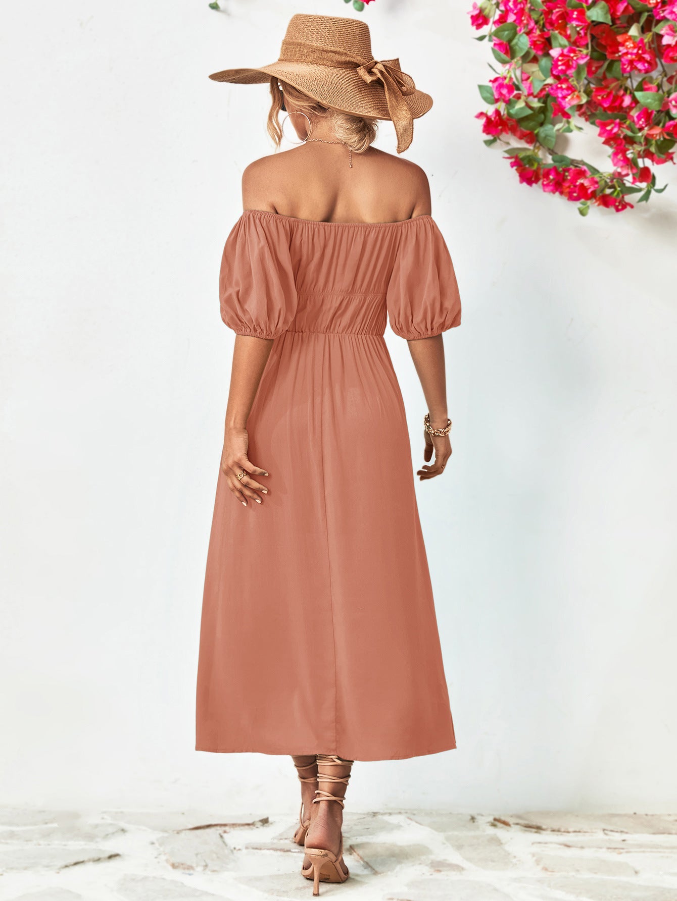 Off - Shoulder Balloon Sleeve Midi Dress - GirlyBayCocktail DressesOff - Shoulder Balloon Sleeve Midi Dress100100246454428SDusty PinkGirlyBayOff - Shoulder Balloon Sleeve Midi Dress