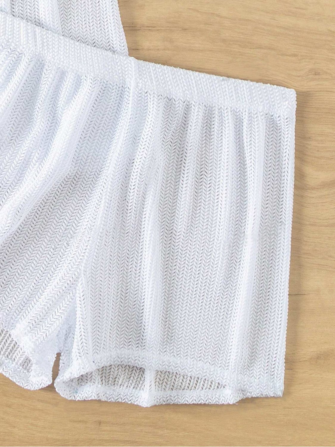 Open Front Half Sleeve Top and Shorts Cover Up SetCover UpsTrendsiGirlyBay100100382721656WhiteSShipping delay Jan 18 - Feb 7