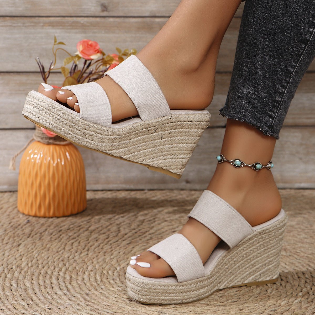 Open Toe Platform Wedge Sandals - GirlyBayOpen Toe Platform Wedge Sandals10060058250179836(US5)WhiteGirlyBayOpen Toe Platform Wedge Sandals