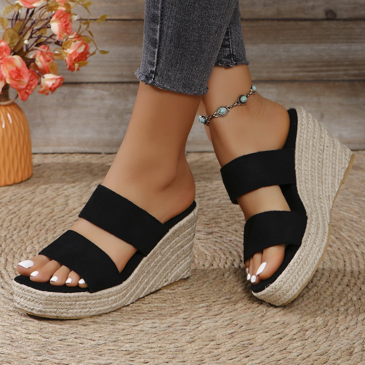Open Toe Platform Wedge Sandals - GirlyBayOpen Toe Platform Wedge Sandals10060058250946336(US5)BlackGirlyBayOpen Toe Platform Wedge Sandals