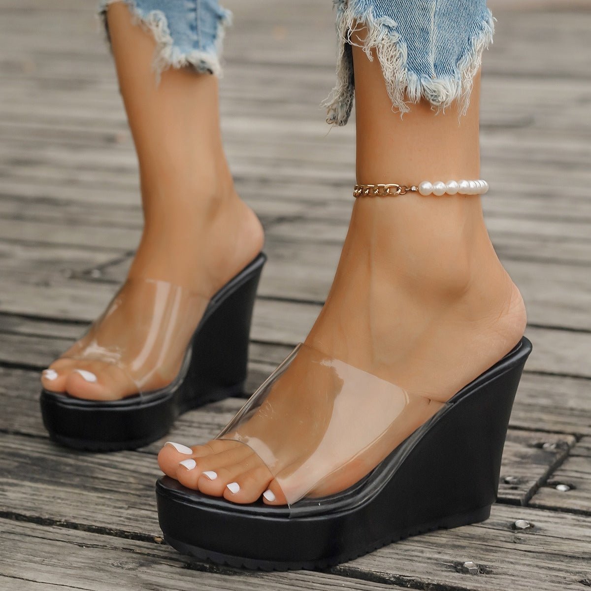 Open Toe Wedge Sandals - GirlyBayShoesOpen Toe Wedge Sandals10060076519280235(US4)BlackGirlyBayOpen Toe Wedge Sandals