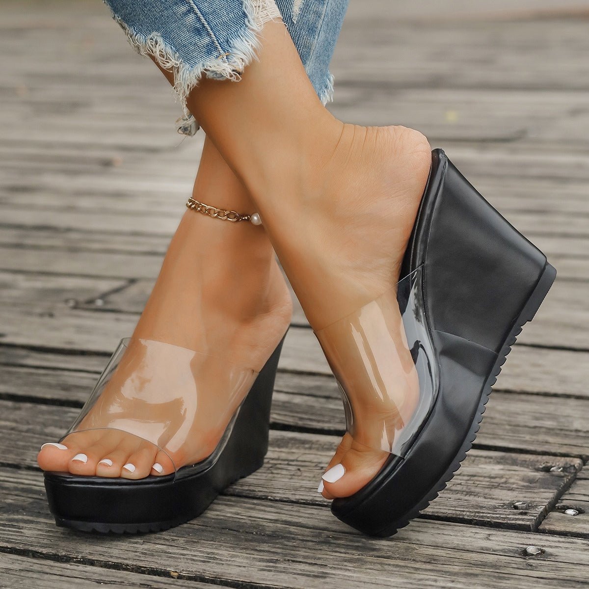 Open Toe Wedge Sandals - GirlyBayShoesOpen Toe Wedge Sandals10060076519280235(US4)BlackGirlyBayOpen Toe Wedge Sandals