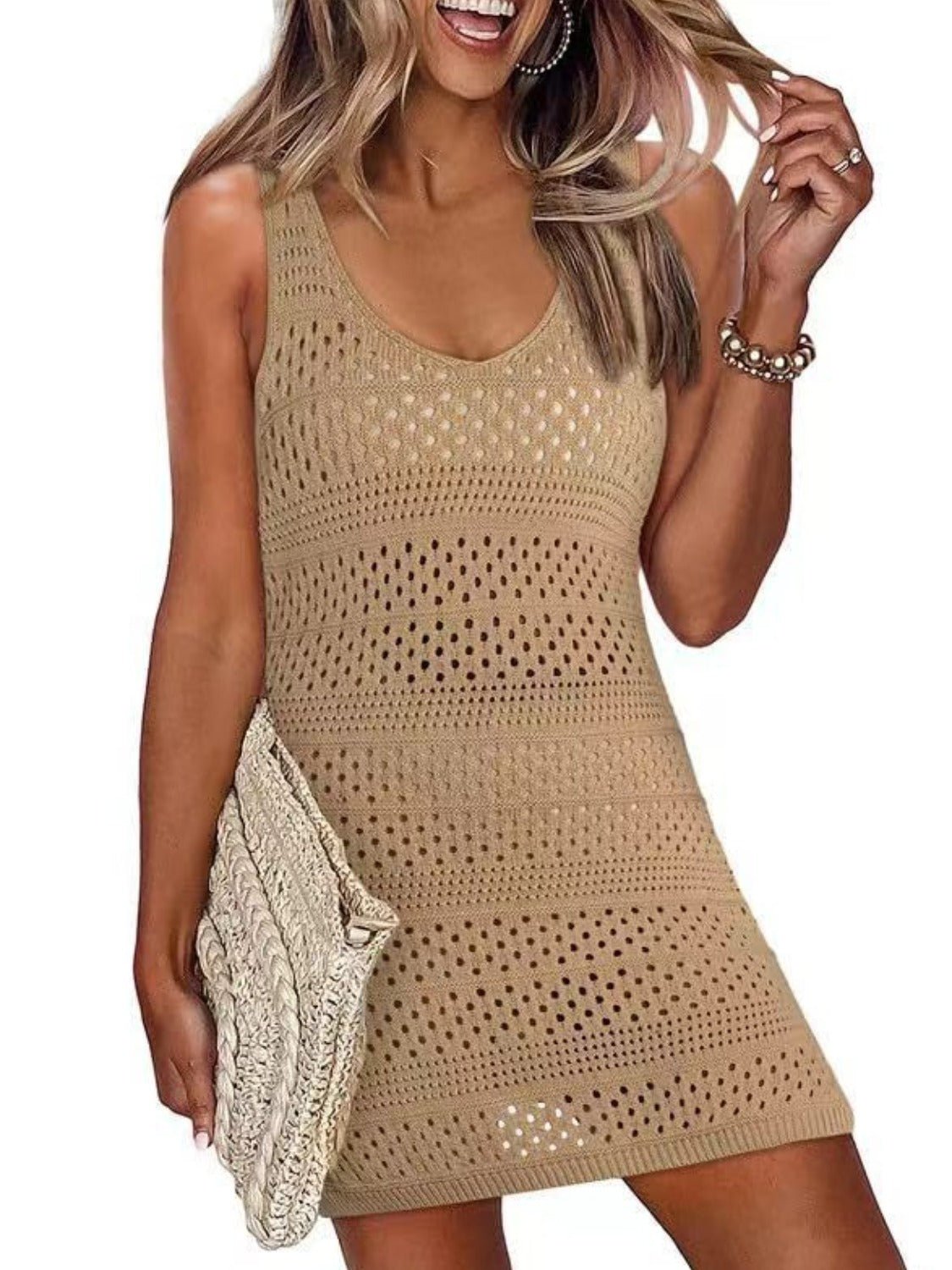 Chic Openwork Scoop Neck Cover UpCover UpsTrendsiGirlyBay100100198873502CamelSYh