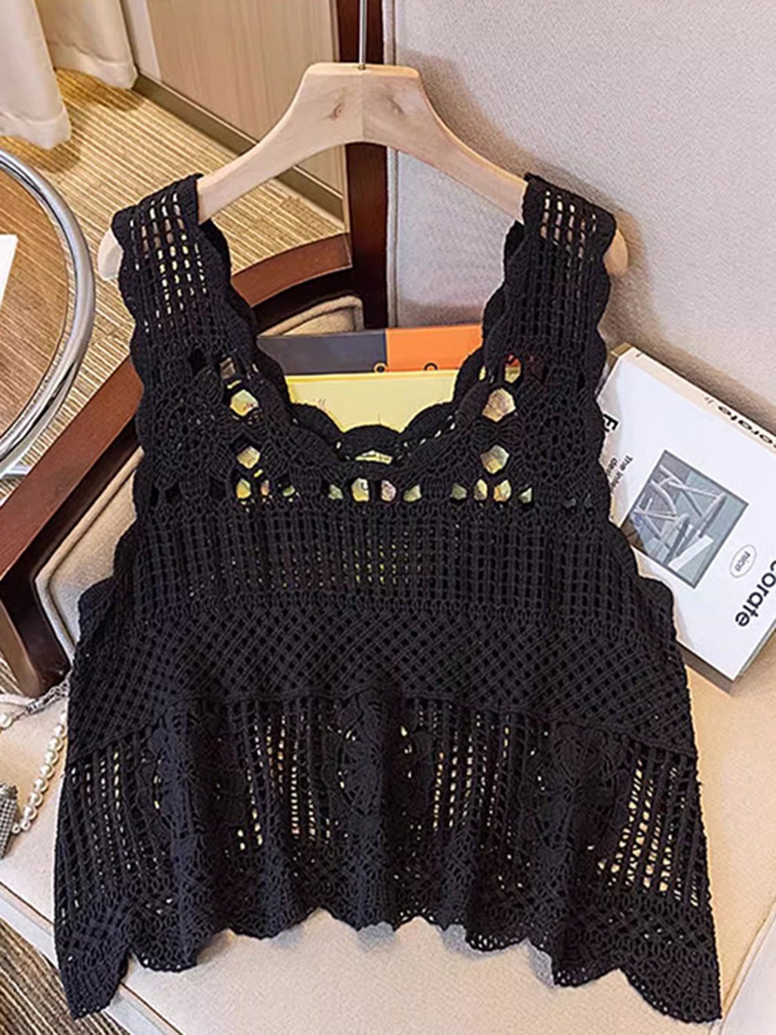 Openwork Scoop Neck Tank - GirlyBayOpenwork Scoop Neck Tank100100407523685One SizeBlackGirlyBayOpenwork Scoop Neck Tank
