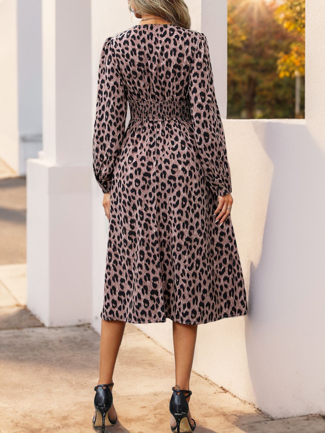 Perfee Leopard Surplice Long Sleeve Midi Dress - GirlyBayPerfee Leopard Surplice Long Sleeve Midi Dress100100287241166SMauveGirlyBayPerfee Leopard Surplice Long Sleeve Midi Dress