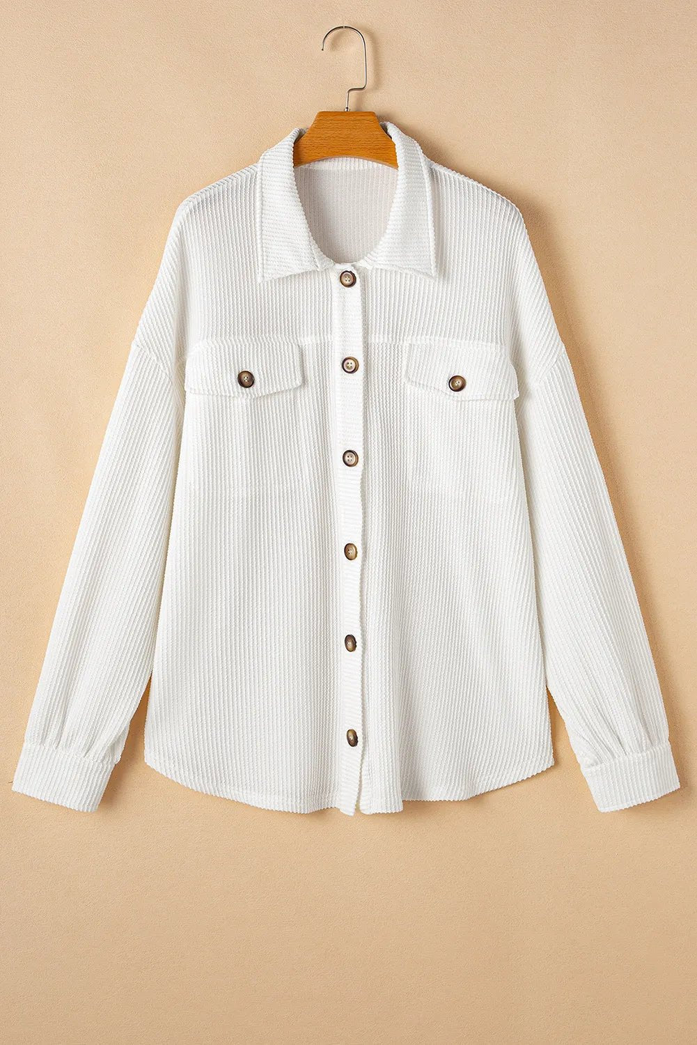 Plus Size Button Up Long Sleeve Jacket - GirlyBayPlus Size ClothesPlus Size Button Up Long Sleeve Jacket1001007736913771XLWhiteGirlyBayPlus Size Button Up Long Sleeve Jacket