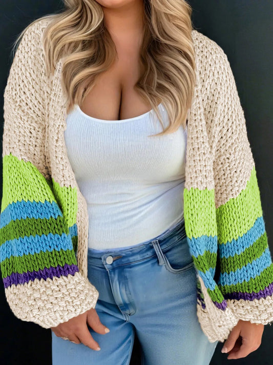 Plus Size Color Block Crochet Open Front Cardigan - GirlyBayPlus Size Clothes007be1e932b941808caa612bf9c5d6b4 - Max - Origin1001007620983191XBeigeGirlyBay007be1e932b941808caa612bf9c5d6b4 - Max - OriginPlus Size Color Block Crochet Open Front CardiganPlus Size ClothesGirlyBay100100762098319