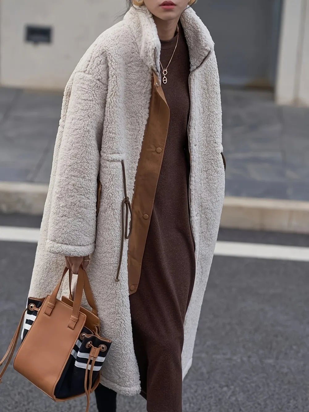 Plus Size Drawstring Zip Up Turtleneck Sherpa Coat - GirlyBayOuterwear2d2211fa - f83a - 4b6a - a9c8 - b4ee473229b9 - Max1001007360053011XLBeigeGirlyBay2d2211fa - f83a - 4b6a - a9c8 - b4ee473229b9 - MaxPlus Size Drawstring Zip Up Turtleneck Sherpa CoatOuterwearGirlyBay100100736005301