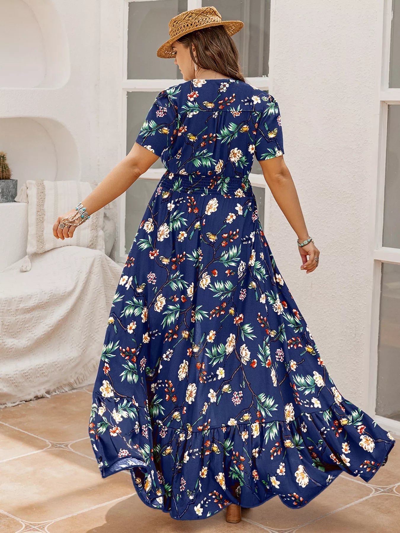 Plus Size Floral V - Neck Short Sleeve Maxi Dress - GirlyBayCasual Dresses20b6faea - ef56 - 43be - bd71 - 7d23937f9c9a - Max - Origin1001007149914130XLDark BlueGirlyBay20b6faea - ef56 - 43be - bd71 - 7d23937f9c9a - Max - OriginPlus Size Floral V - Neck Short Sleeve Maxi DressCasual DressesGirlyBay100100714991413
