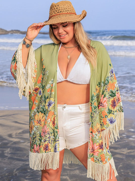 Plus Size Fringe Open Front Cover-UpCover UpsGirly BayGirlyBay100100282871907Sage0XLH.R.Z
